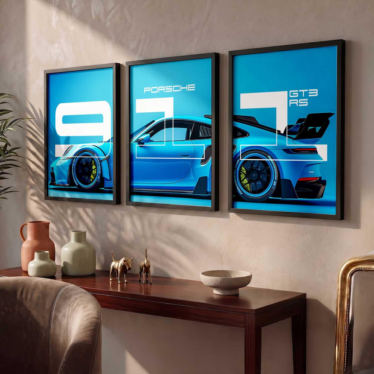 HOTHOUSE Porsche Cars Framed Posters Set of 3 Pack of 3 - Image 1