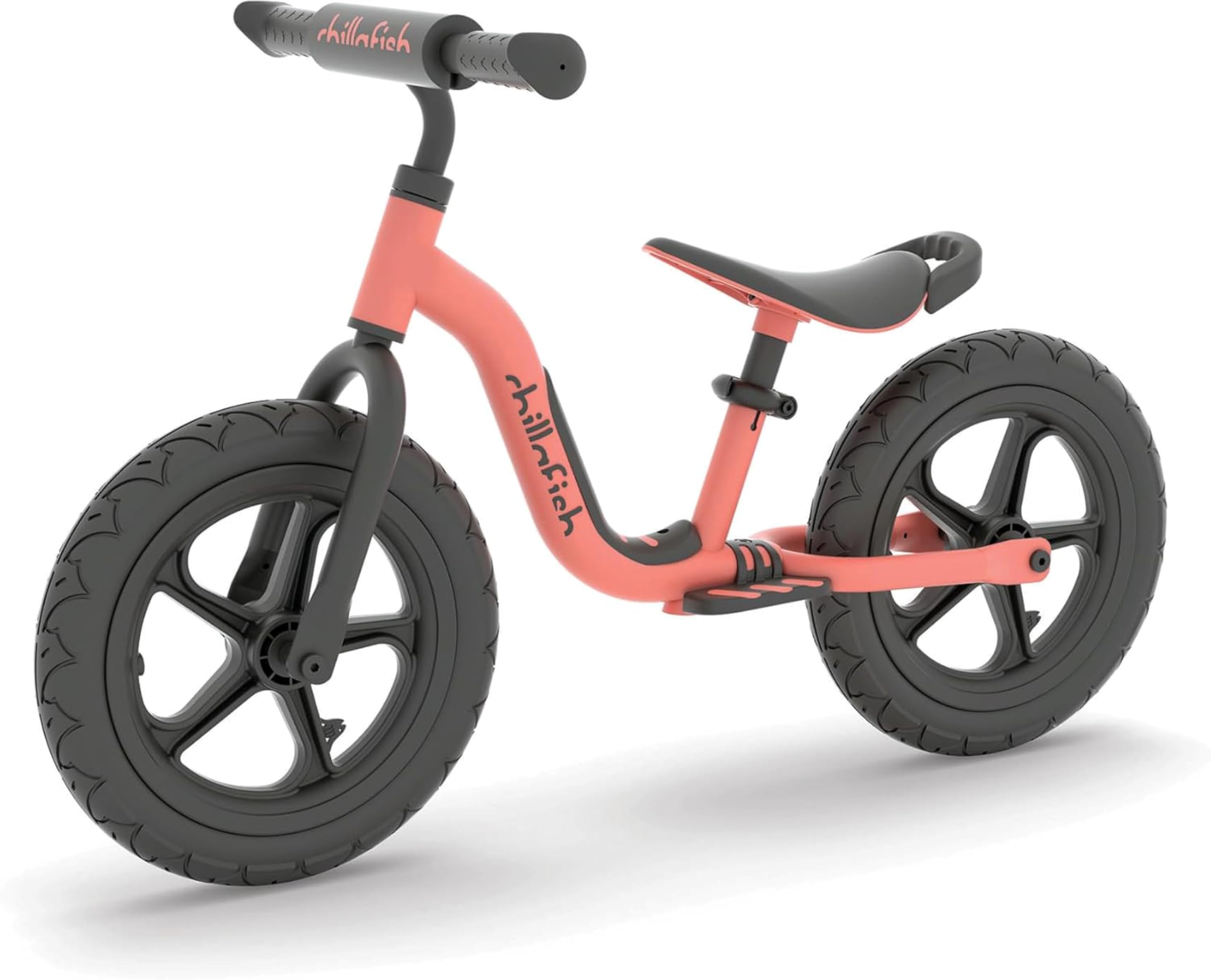 Chillafish Lightweight Kids' Sport Balance Bike for 2 Year Olds - Flamingo | Moulded, Adjustable Seat & Handlebar Bicycle with 12" Puncture-Proof Tyres & Carry Handle | Bikes for Toddlers 2-5 Years