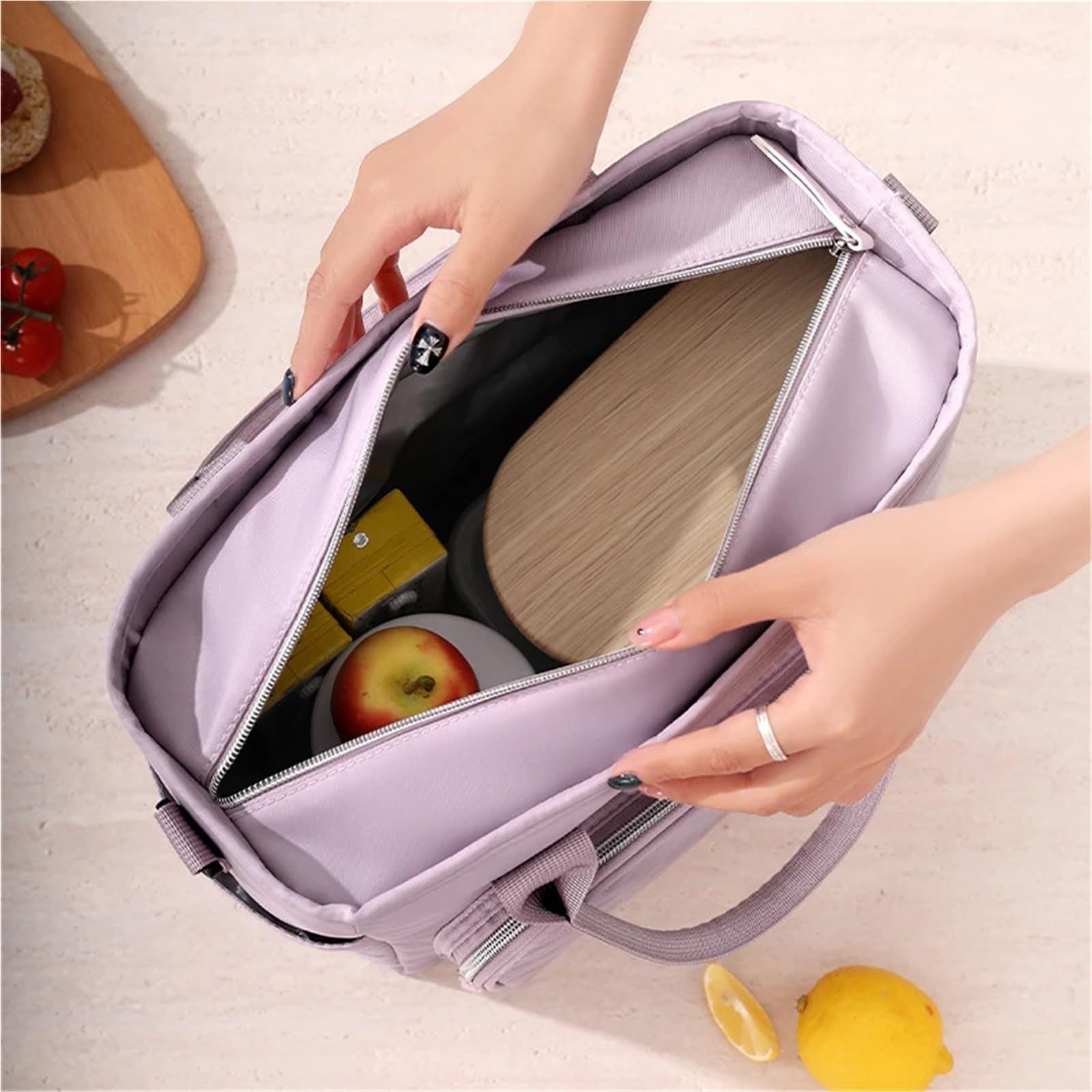 Bolsa de almuerzo portátil, bolsa aislada, reutilizable for picnic, senderismo y playa