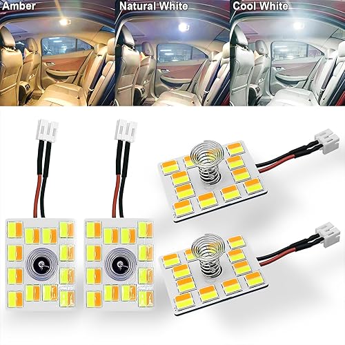 Bombilla LED 194 T10 168 2825 DE3175 6418 578 211-2 1.220-1.654 in, bombilla de festón, 3 colores de temperatura LED, luz de cúpula LED regulable de