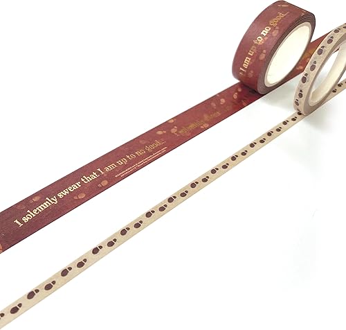 Paper House Productions Harry Potter - Juego de 2 rollos de cinta washi decorativa para álbumes de recortes y manualidades, mapa de merodeadores