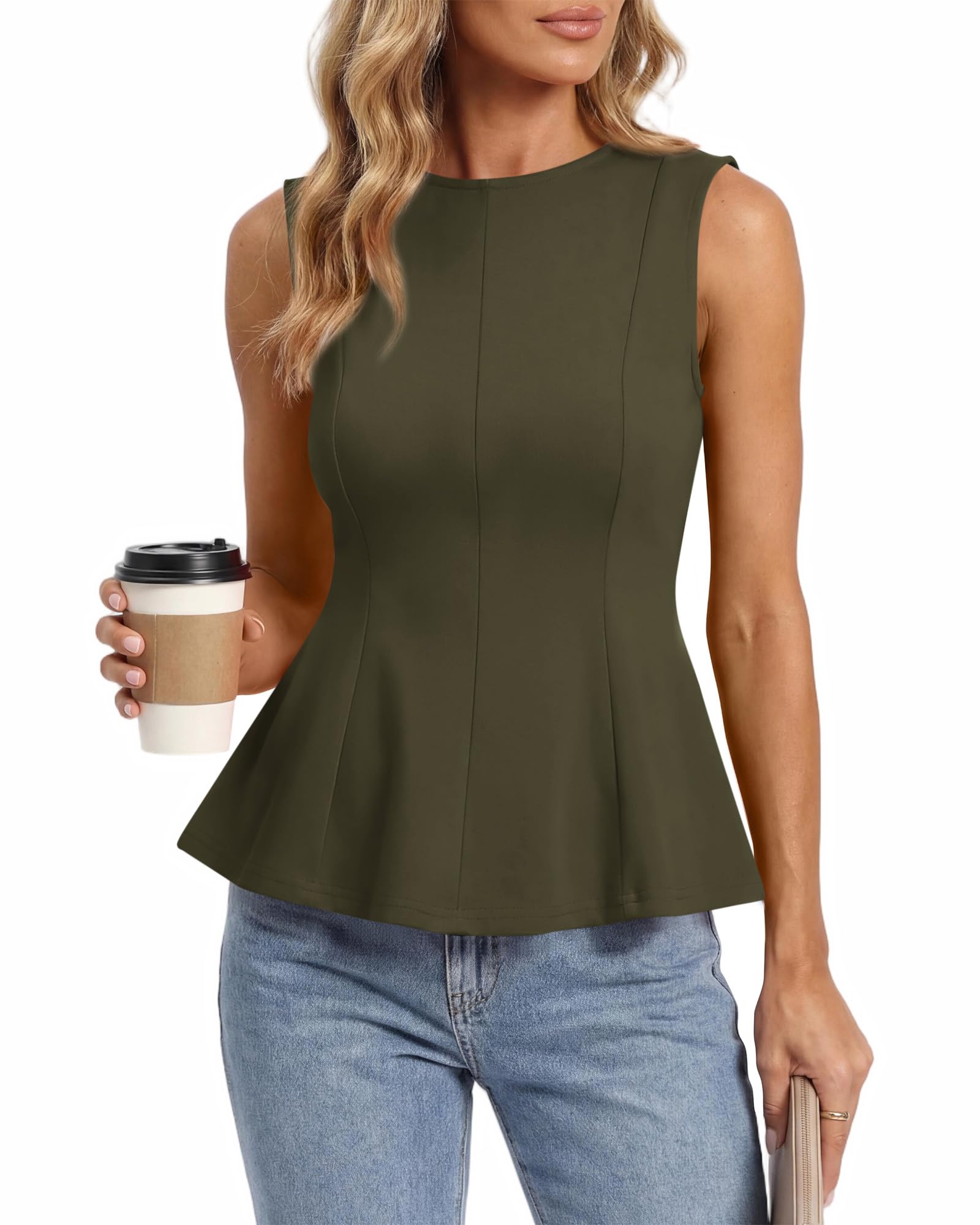 50% Off BTFBM Women's Peplum Tank Top