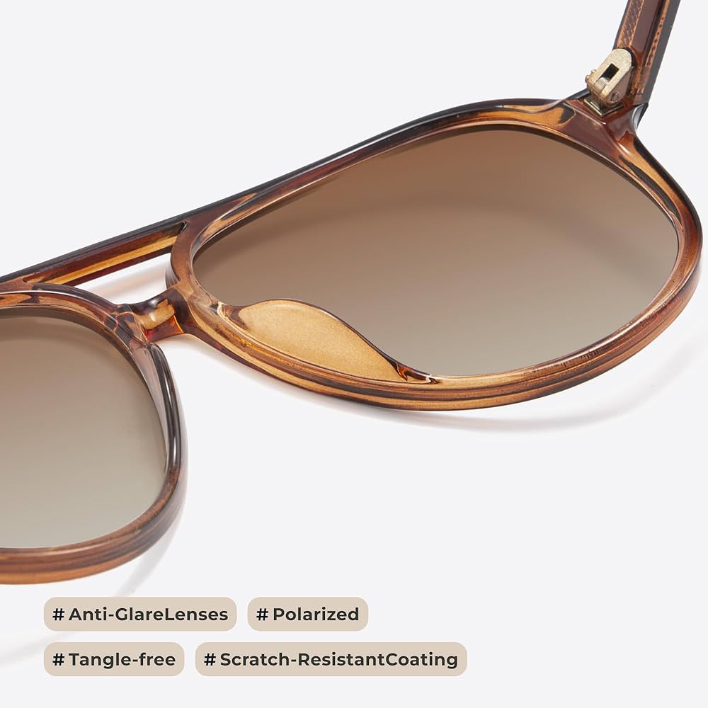 Amazon.com: livho Trendy Polarized Aviator Sunglasses Women