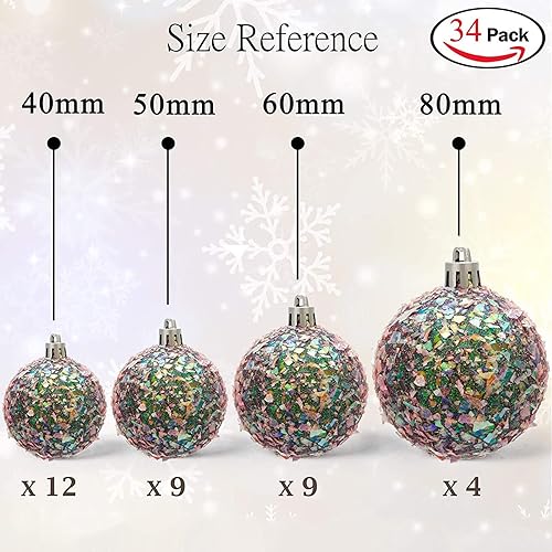 Vista 168 de AMS - Adornos chapados, bolas de Navidad, para decoración de fiestas de vacaciones, colección de árbol para boda, Acción de Gracias, fiesta