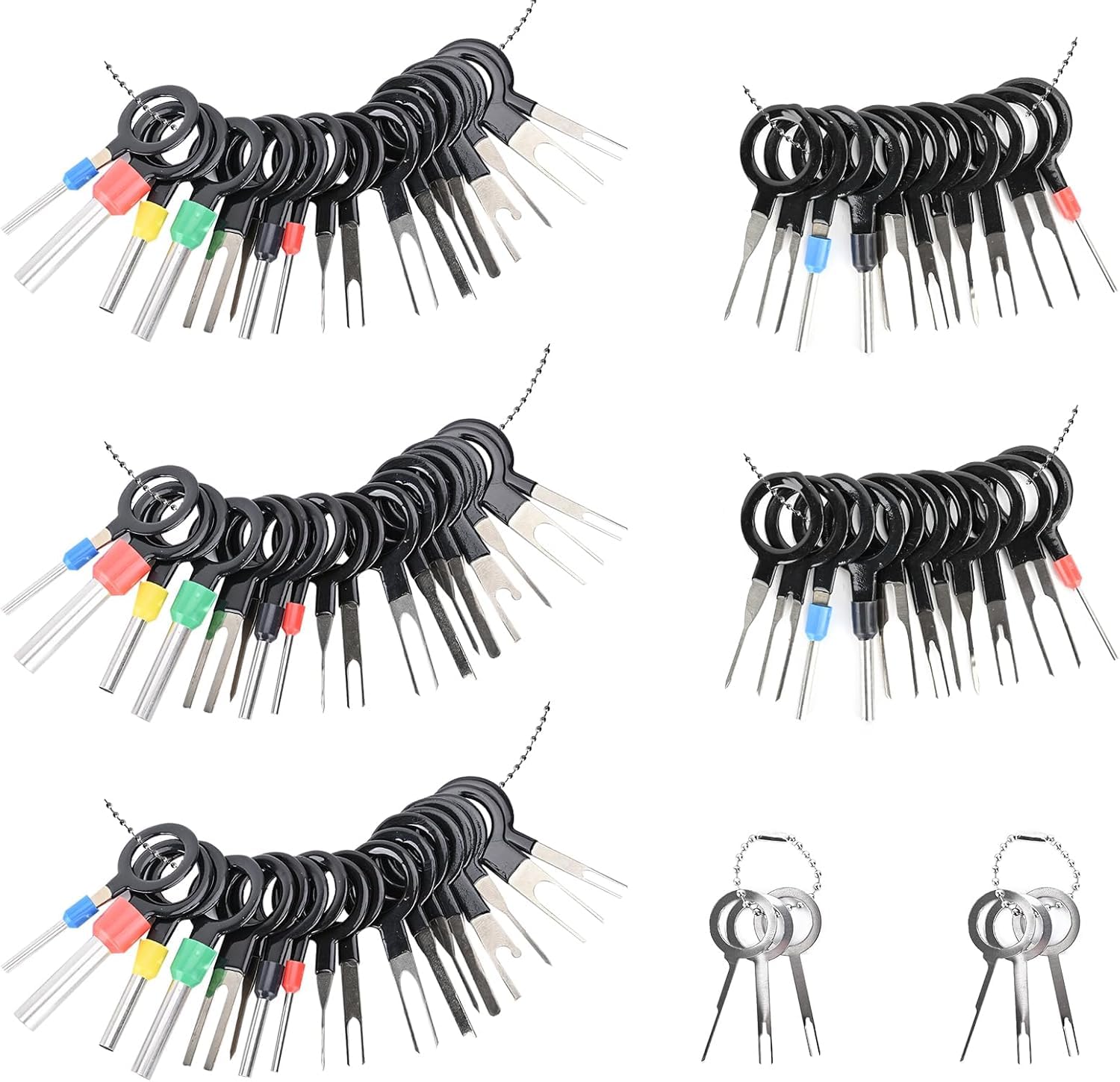 Terminal Removal Tool Kit 82 Pcs Depinning Tool Electrical Connector Pin Removal Tool Kit Pin Extractor Tool Set Wire Terminal Release Tool for Automotive Car Household Devices — image 1