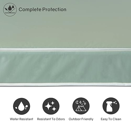 Miniatura 4 de Base de cama Quickbase de metal de 14 pulgadas con colchón de vinilo de 5 pulgadas, parte superior ajustada de doble cara, resistencia al agua firme