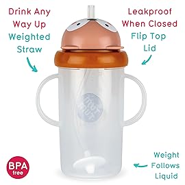 TUM TUM Tippy Up Free Flow Sippy Cup (No Valve), Sippy Cup for Toddlers, BPA Free (Fergus Fox 300ml)
