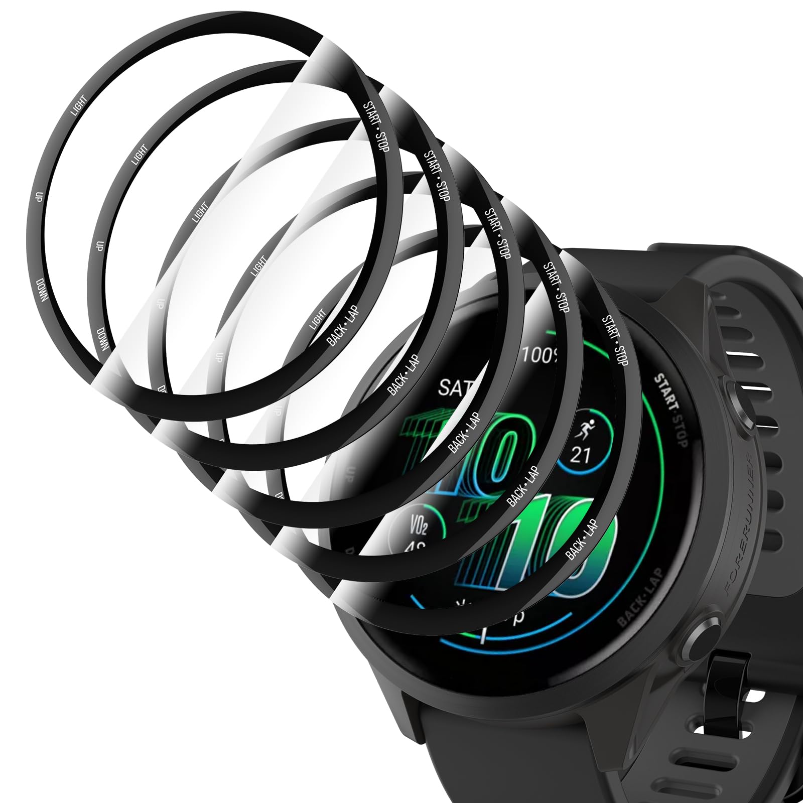 Simpeak 5-Pack Screen Protector Compatible with Garmin Forerunner 570 (42mm) Smartwatch, Clear TPU Protective Film, Anti-Scratch, Sensitive Touch,