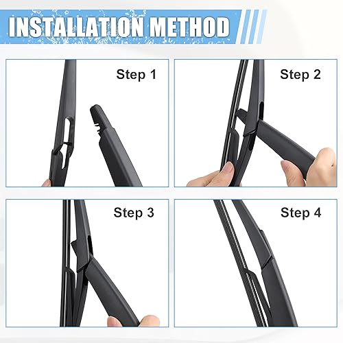 Miniatura 3 de ACROPIX Rear Windshield Wiper Blade Arm Replacement Set OEM Quality Fit for Honda Civic 3-Door 5-Door Hatchback 2001-2005 - Pack of 2