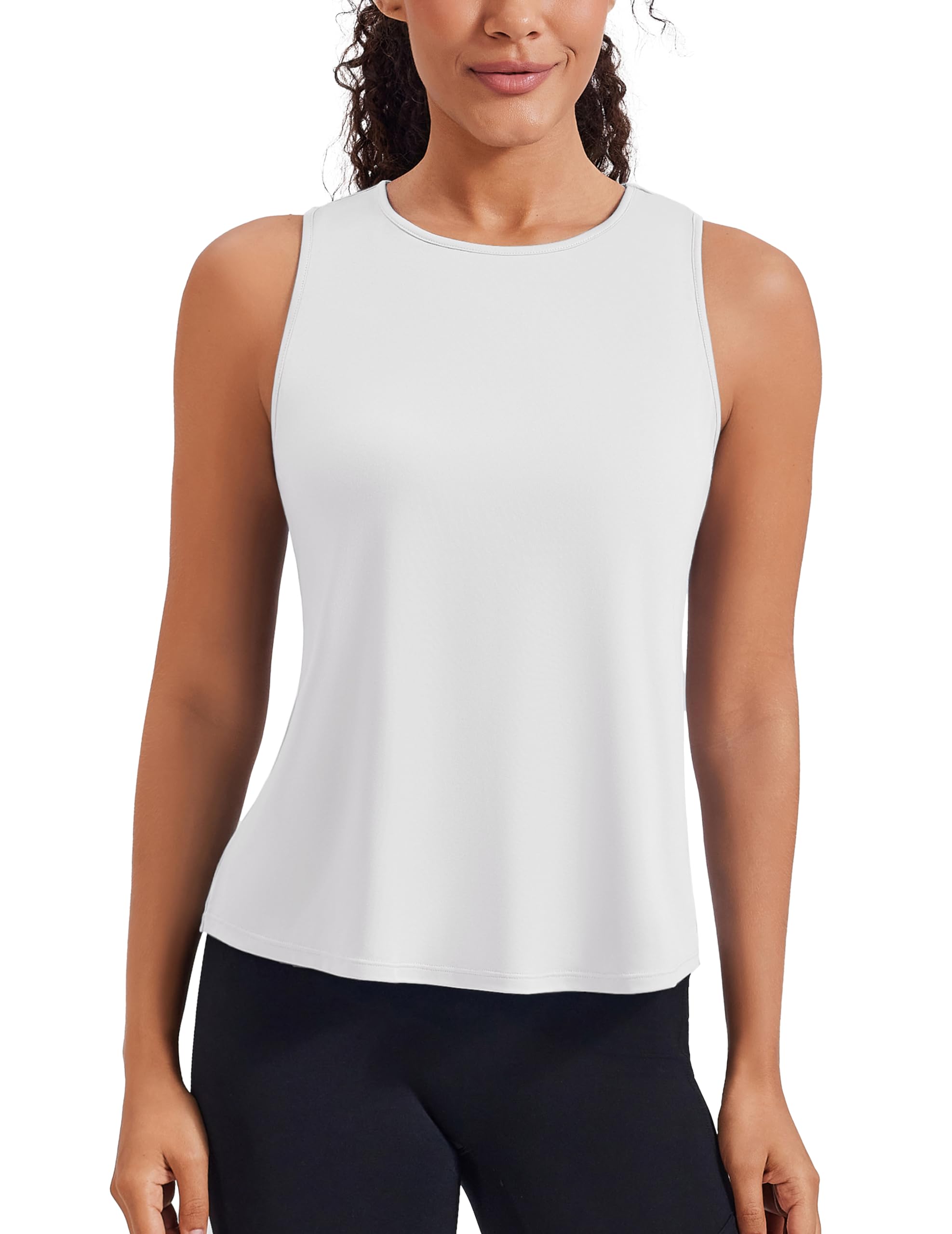 PINSPARK Camiseta Sin Mangas para Mujer Tops De Verano Camisetas con Espalda Abierta Entrenamiento Cruzada