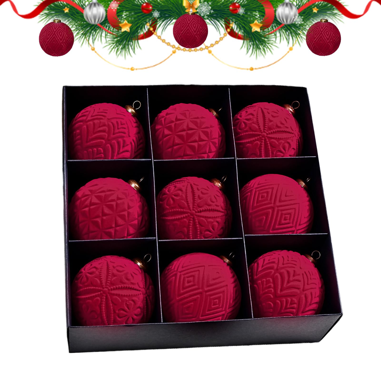 Accents saisonniers festifs et accessoires de maison en velours