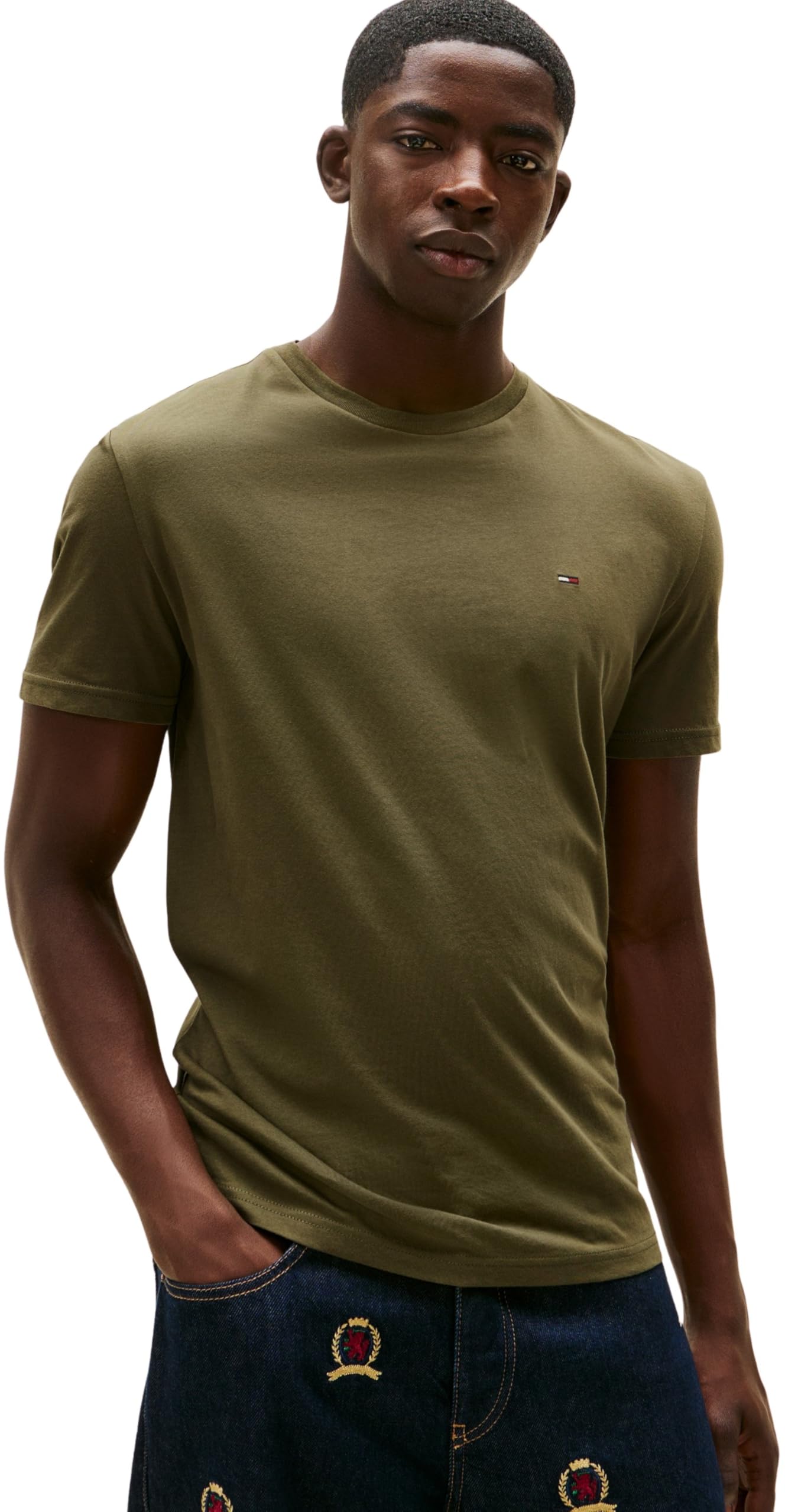 Tommy Jeans Herren 3er Pack T-Shirts Kurzarm aus Baumwolle