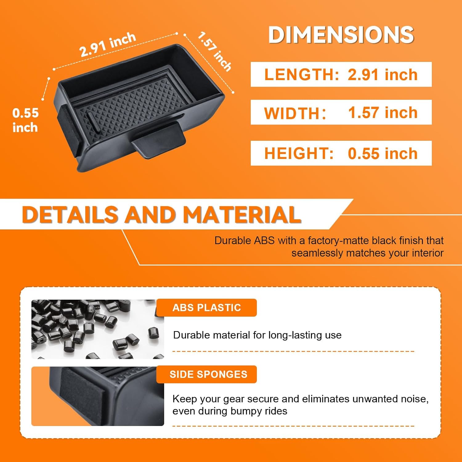 Center Console Hidden Drawer Organizer and Center Console Organizer Compatible with 2015–2022 Chevy Colorado & GMC Canyon with Heated Seat Buttons