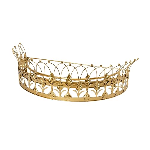 Creative Co-Op Decorative Metal Curtain or Canopy Crown, Gold Finish - Gold
