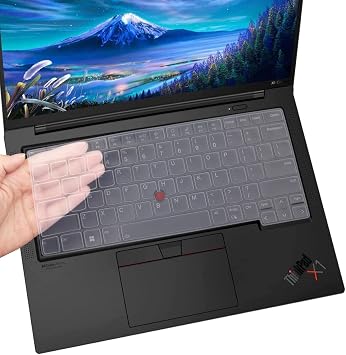 Keyboard Cover for Lenovo ThinkPad T14 T14s L14 P14 Gen 3/4/5, Thinkpad x1 Carbon Gen 11/10, Thinkpad E14 Gen 6/5, ThinkPad X1 Yoga Gen 8/7, Thinkpad 14 Inch Laptop Keyboard Skin-Clear