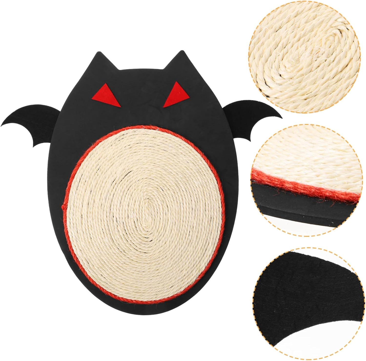 MERRYHAPY 3pcs Pet Supplies Black Cat Scratcher Wavy Cat
