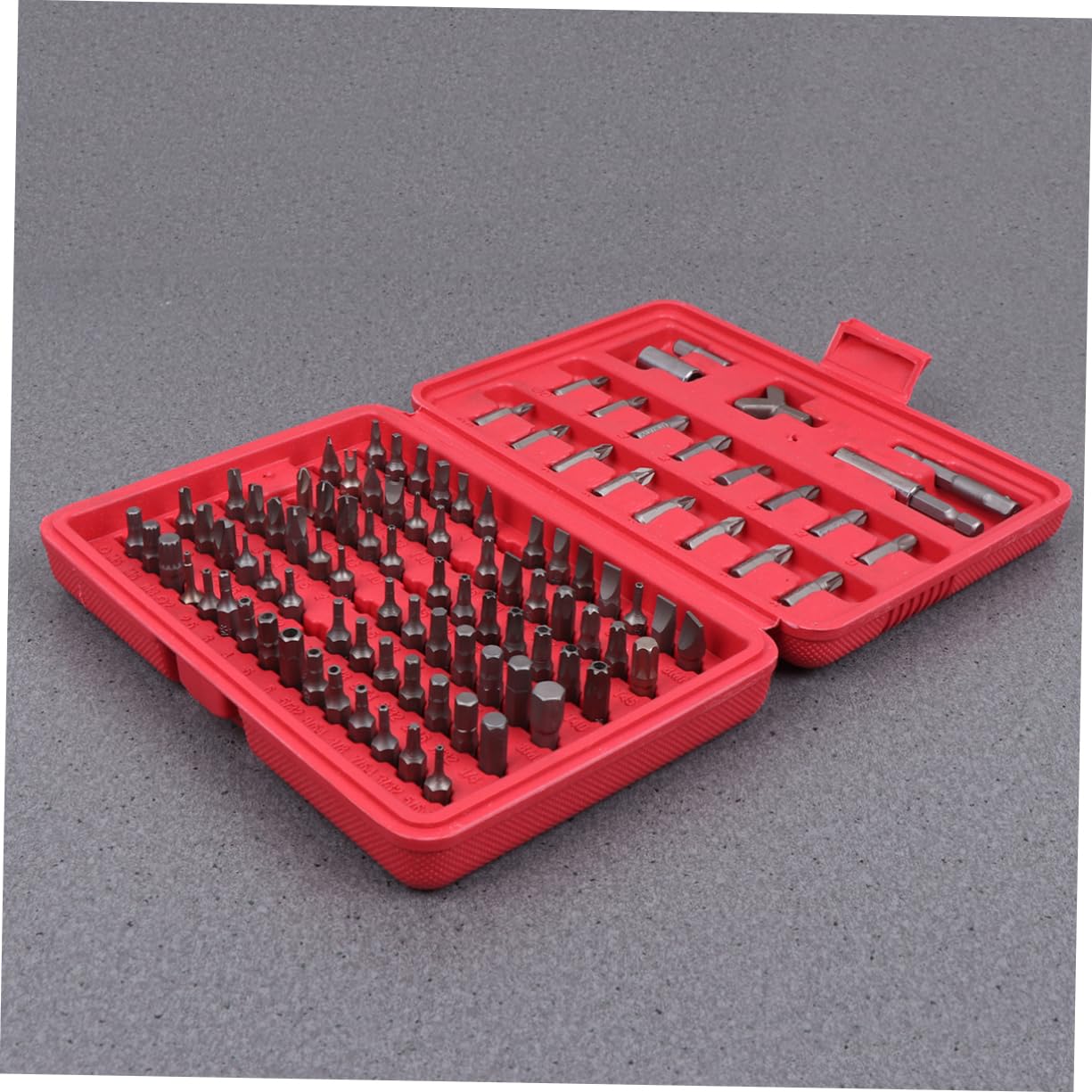 Hemobllo Set di Punte Cacciavite di Precisione 100 Pezzi Acciaio Rosso | Custodia Sagomata Inclusa, Lega Chrome-vanadium, Assortimento Completo per Utensili Elettrici