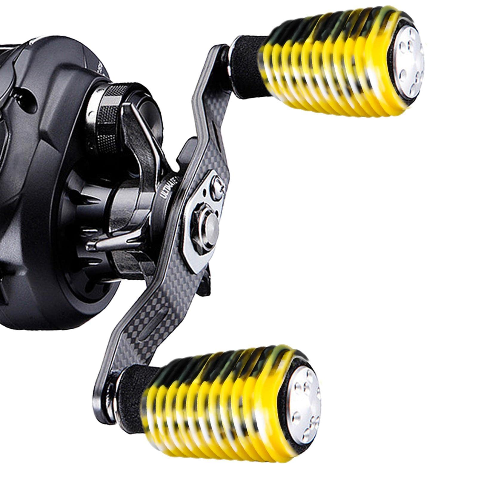 Pomurom Rubber Fishing Reel Handle, Fishing Reel Handle Grip for Fishing, Fishing Reel Handle Grip Sleeve Reel Handle for Casting Or Reel