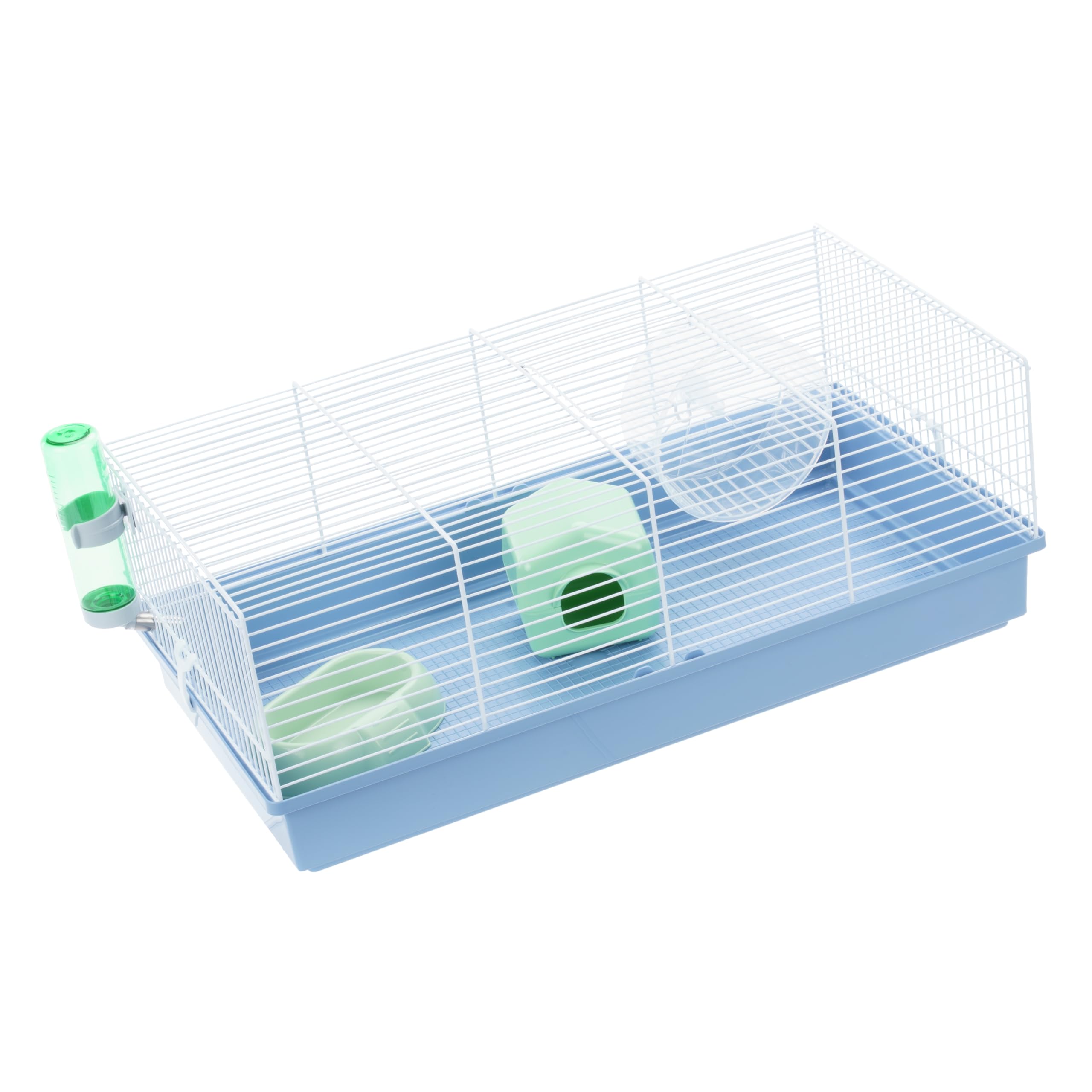 FERPLAST Gabbia Roditori CRICETI 11 per Criceti, in Metallo, Accessori inclusi: Mangiatoia, Beverino, Casetta, Ruota. 57,5x31xh21,5cm