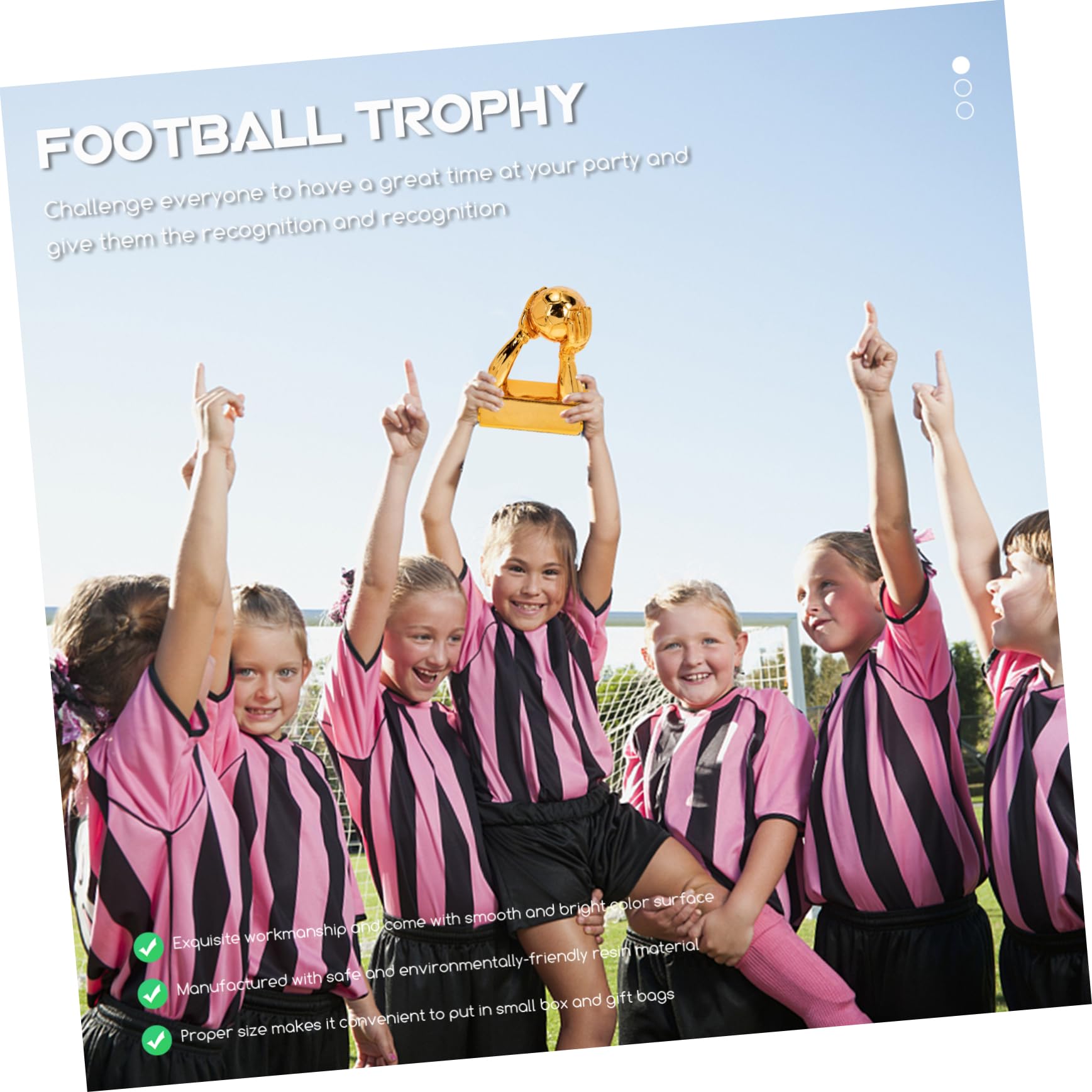 VANZACK Glove Trophy for Boys and Girls Football Award Custom Engraved Resin Soccer Cup