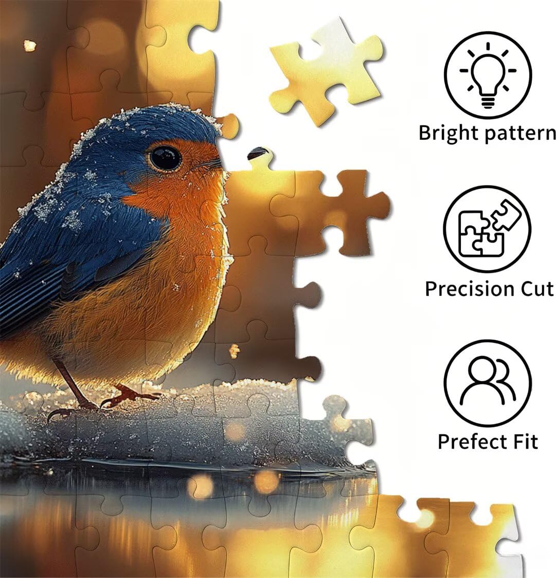 Puzzle 1500 Pièces Adultes Moineau Puzzles Classiques Neige, n-473