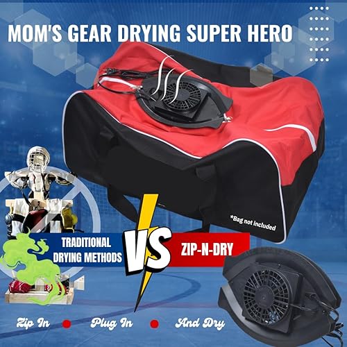 Miniatura 6 de Zip N Dry Hockey Bolsa Secadora de equipo con cremallera en Plug in y Dry