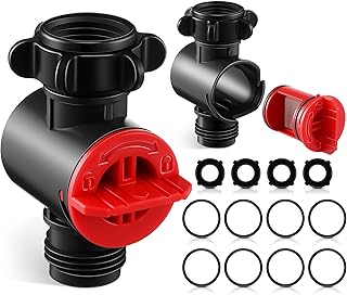 Enhon 2 Pack Inline Water Filter for Garden Hoses, Garden Hose Filter with Rubber Seal and Filt O Ring, 50 Mesh Stainless Steel Screen, High Flow 11 GPM, Max Pressure 120 PSI, Protects from Sediment