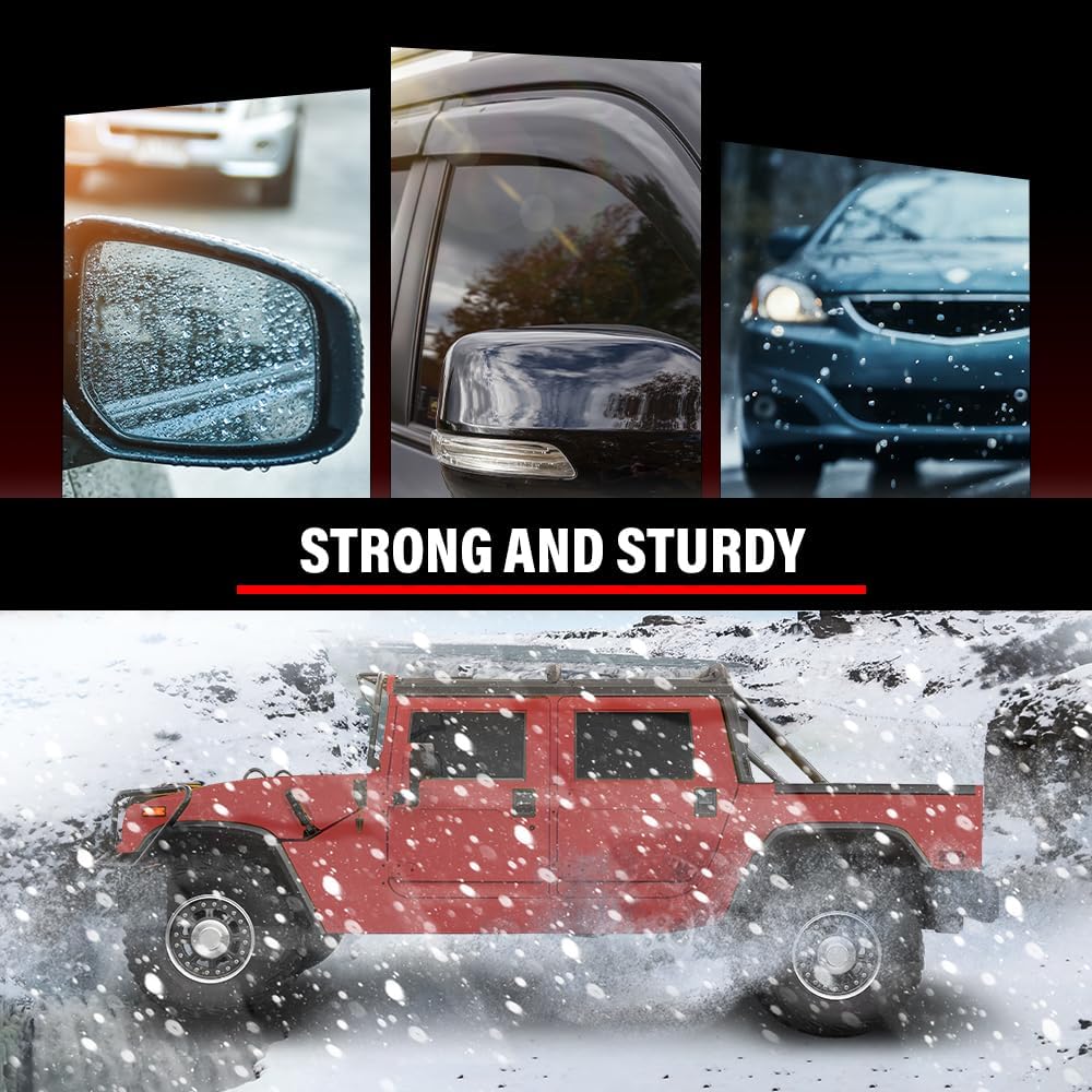 ANDPLAY 8Pcs Fender Flares overfender W/hardware Compatible with Hummer H1 / Humvee/HMMWV Black