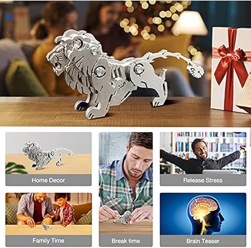 Vista 30 de Kit de modelo de rompecabezas de metal 3D, kit de modelo mecánico de metal, rompecabezas 3D para construir para adultos, rompecabezas rompecabezas