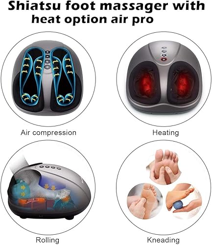 Miniatura 3 de Shiatsu - Masajeador de pies, 3 intensidades diferentes, uso ajustable, temporizador de apagado automático, masaje de talón con compresión de aire