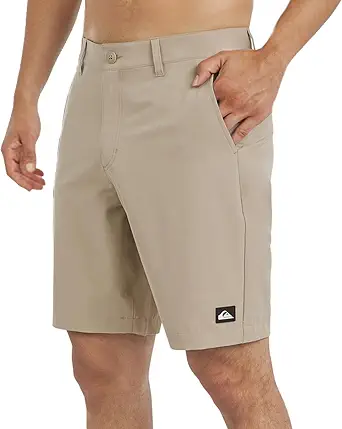 Quiksilver Men's Regular Fit Fixed Waist Water Friendly Active Hybrid Shorts