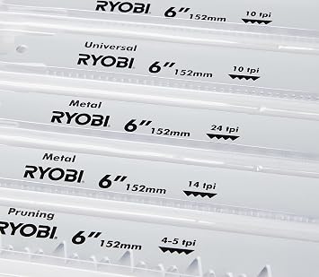 RYOBI Reciprocating Blade Kit 6 Piece
