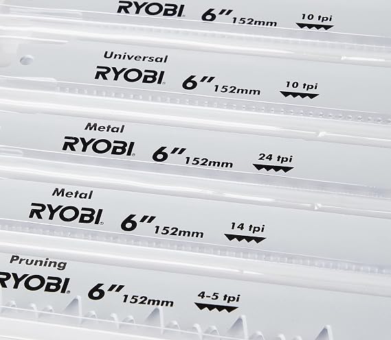 RYOBI Reciprocating Blade Kit 6 Piece