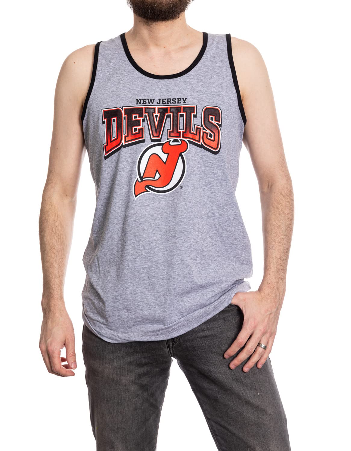 CalhounNHL Surf & Skate Mens Gradient Print Contrast Trim Tank Top