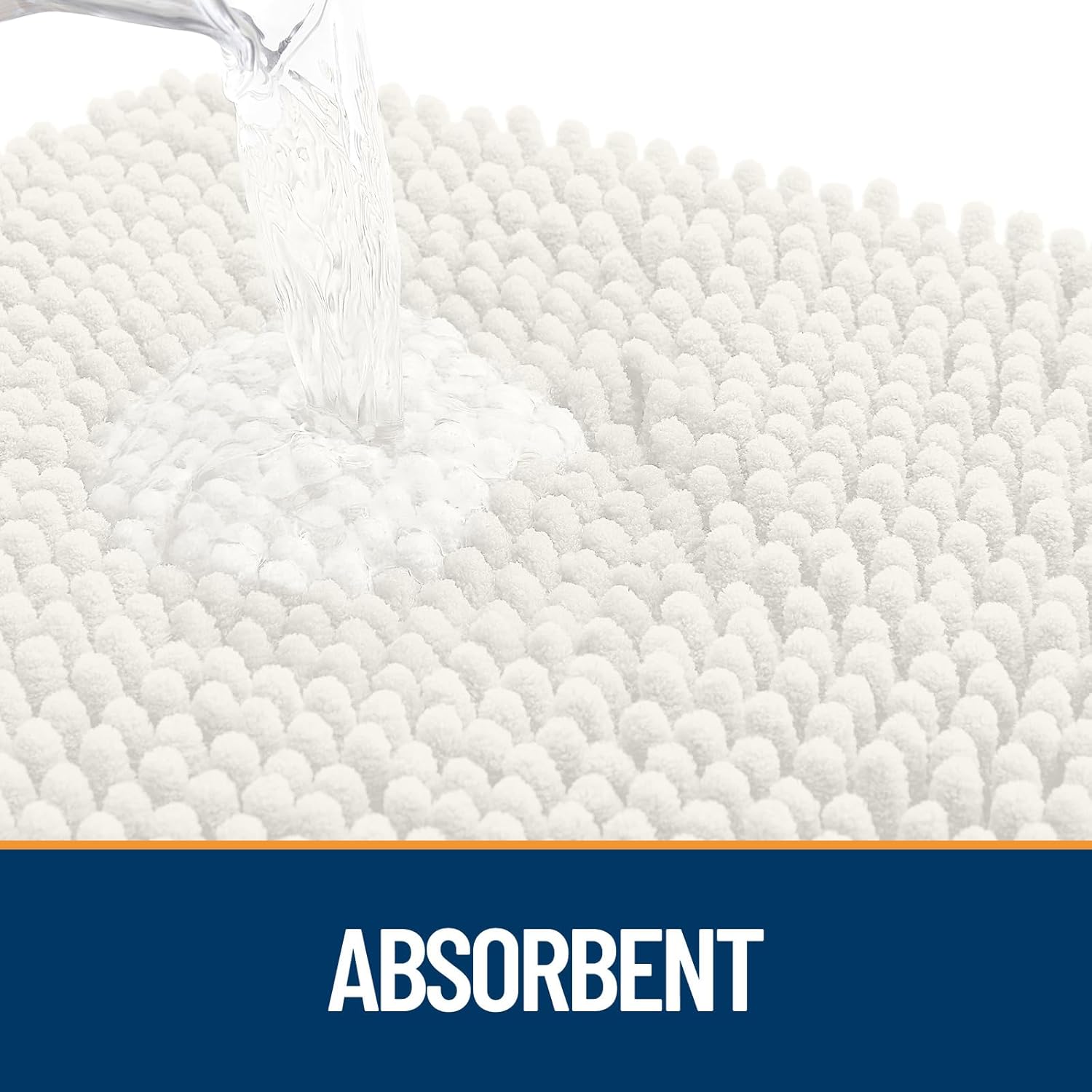 OLANLY Dog Door Mat for Muddy Paws 70x46, Absorbs Moisture and Dirt, Absorbent Non-Slip Washable Doormat, Quick Dry Chenille Mud Mat for Dogs, Entry Indoor Entryway Carpet for Inside Floor, Ivory