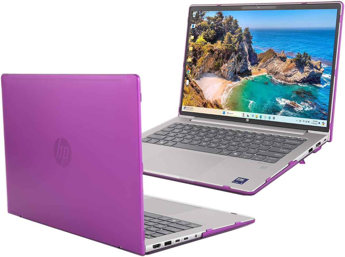 mCover Case ONLY Compatible for 2024 ~ 2025 14-inch HP ProBook 440/445 G11 Series Windows Notebook PC (NOT Fitting Any Other HP Models) - Purple