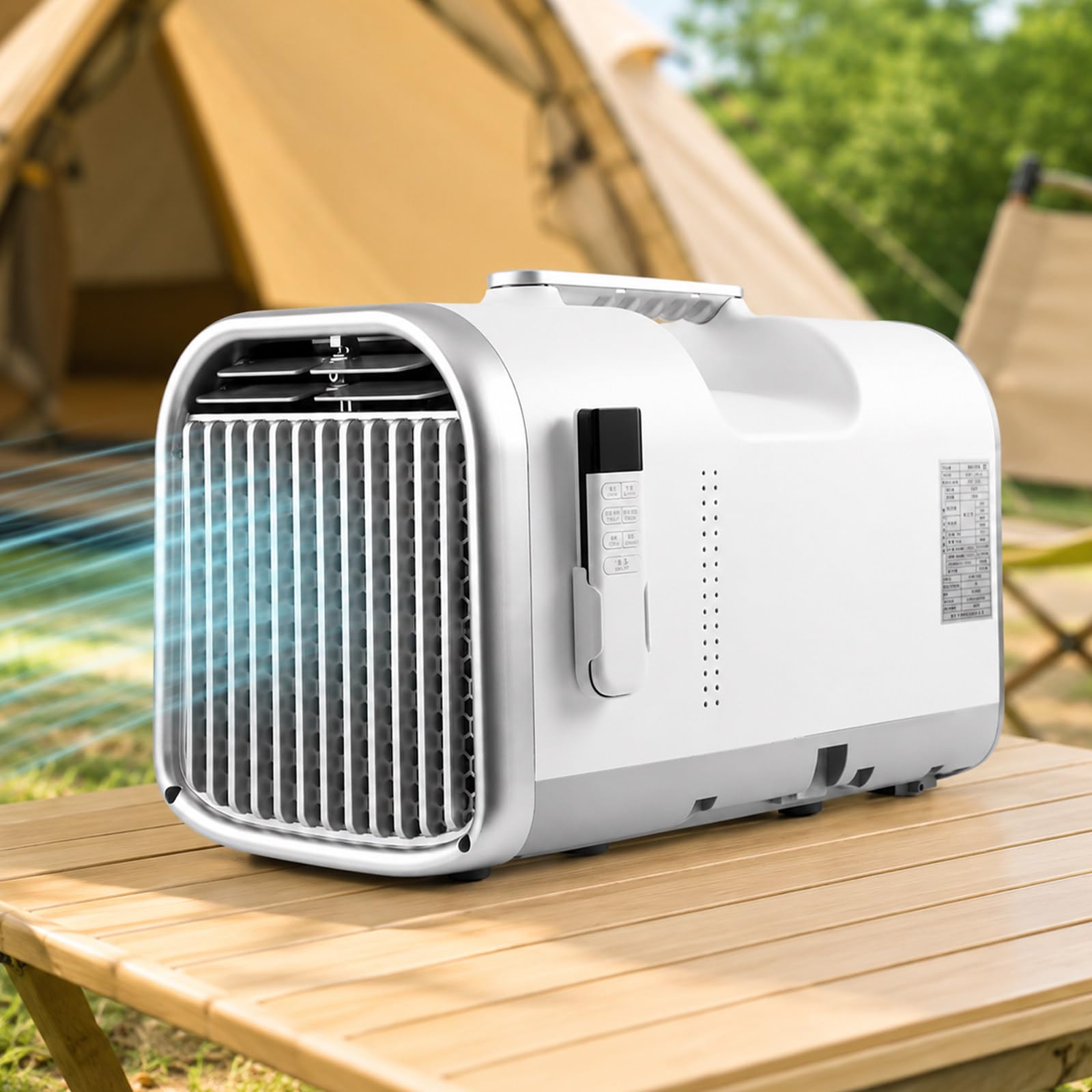 lilishangmao Portable Air Conditioning Unit, Compact Mobile AC with Compressor Cooling, Auto-Evaporation, 16–32°C Temperature Control, Remote and Timer for Small Rooms and Campervans 1500W