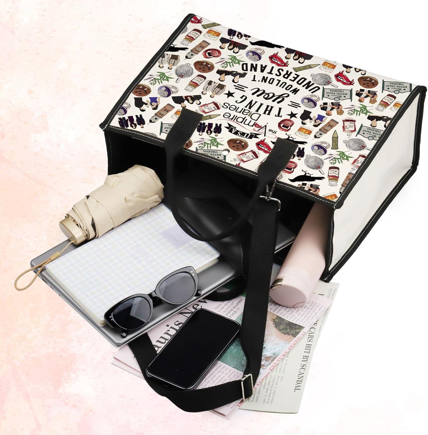 BWWKTOP Vampire Merch tote bag The Diaries Fans Gift It's A Vampire Thing Vampire Crossbody Shoulder Bag - Image 4