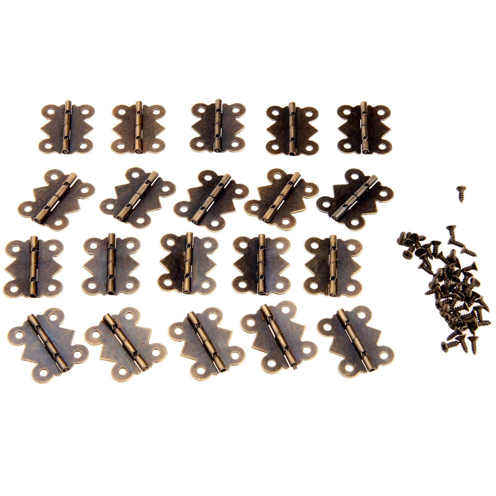 Nvsfzgiyg One Color Hinge, 20Pc Antique Bronze Butterfly Kitchen Cabinet V-Intage Jewelry Wooden Box Fittings For 25X20mm