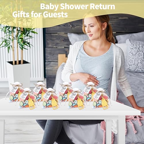 Miniatura 6 de 50 unidades de abrebotellas de bebé, recuerdos de baby shower para invitados, recuerdos de baby shower para invitados, bolsa de organza con