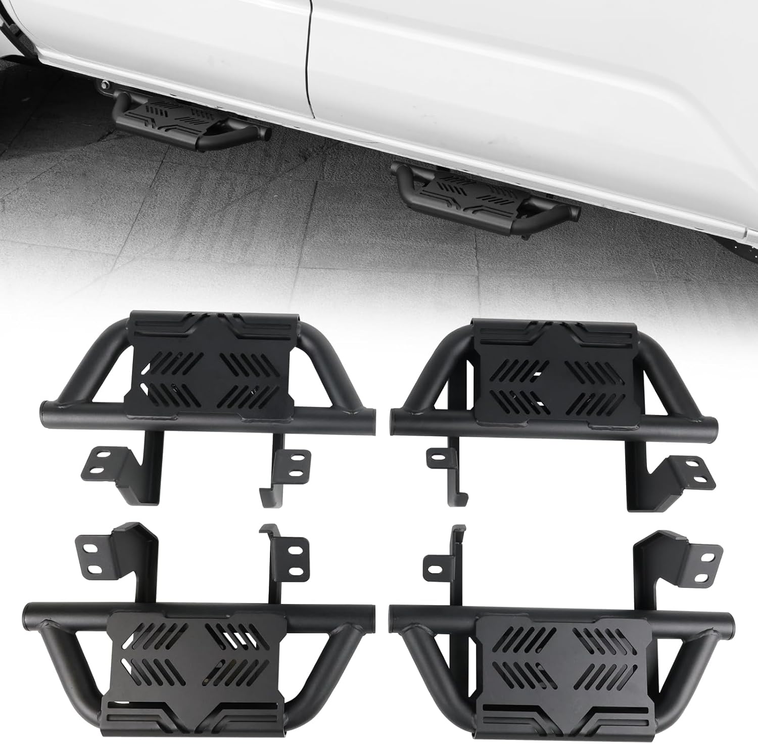 EZ Side Steps Fit for 2024 2025 2026 Toyota Tacoma Double Cab/Crew Cab 4 Doors Running Boards 350 LBS