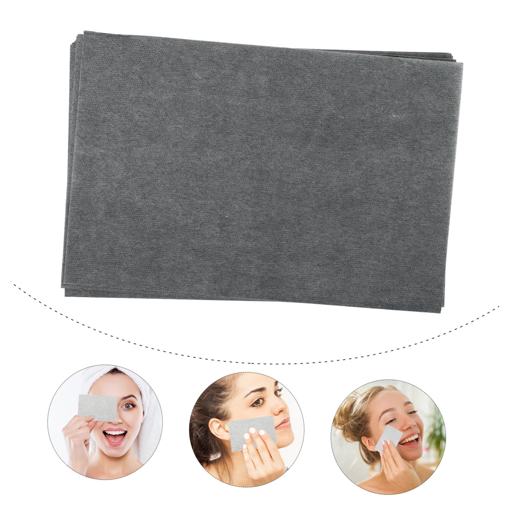 1 Satz Ölabsorbierendes Papier Gesicht Dualseitiges Blotting Paper Mit Bambuskohle Schwarz Und Sanfte Und Weiche Ölabsorbierende Blätter Für Fettige Haut Für Männer Und 1000 Stück