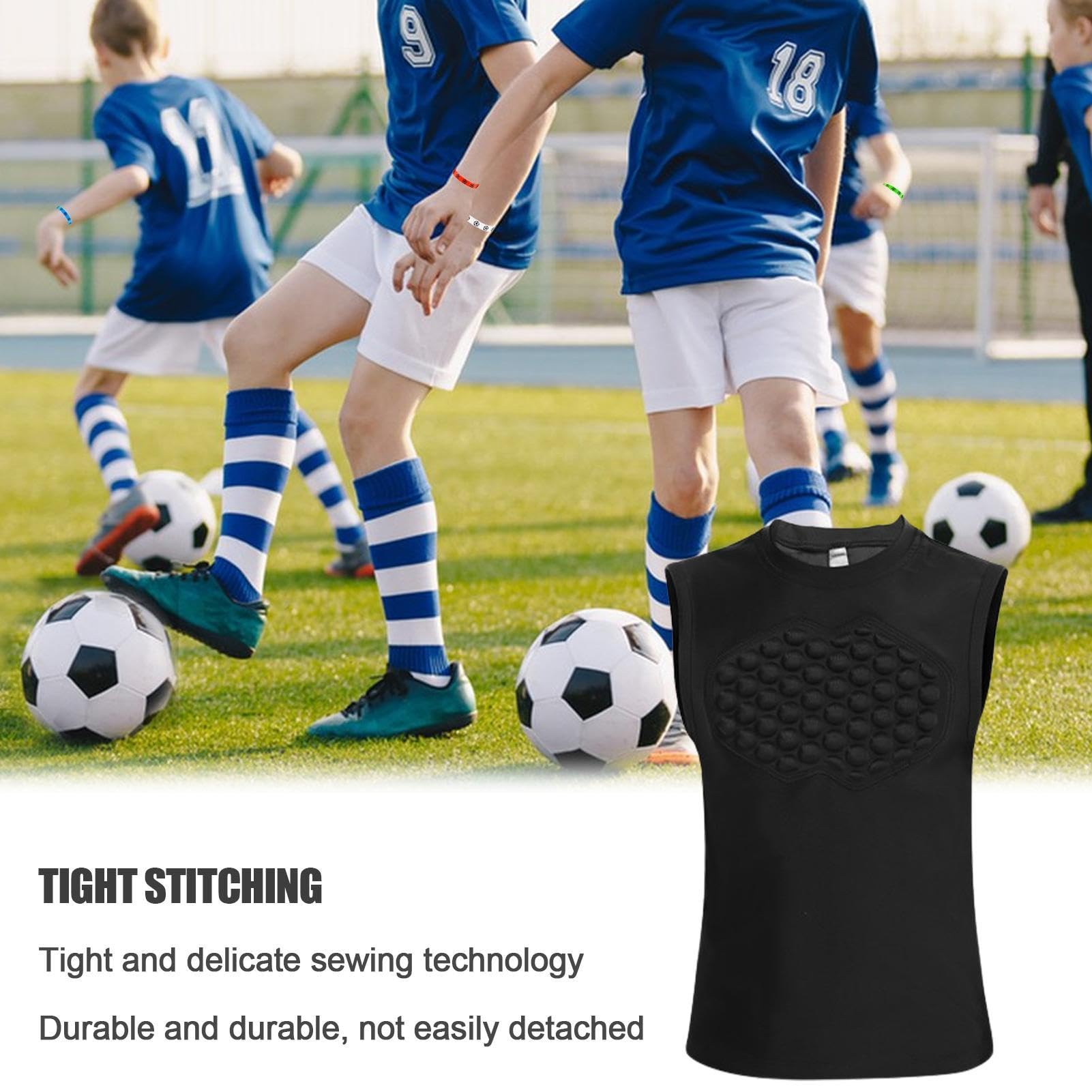 Protector de pecho para jóvenes en béisbol, equipo de seguridad para jóvenes en béisbol, protector de pecho para niños, protección de costillas para fútbol, camiseta de protección para el corazón y el