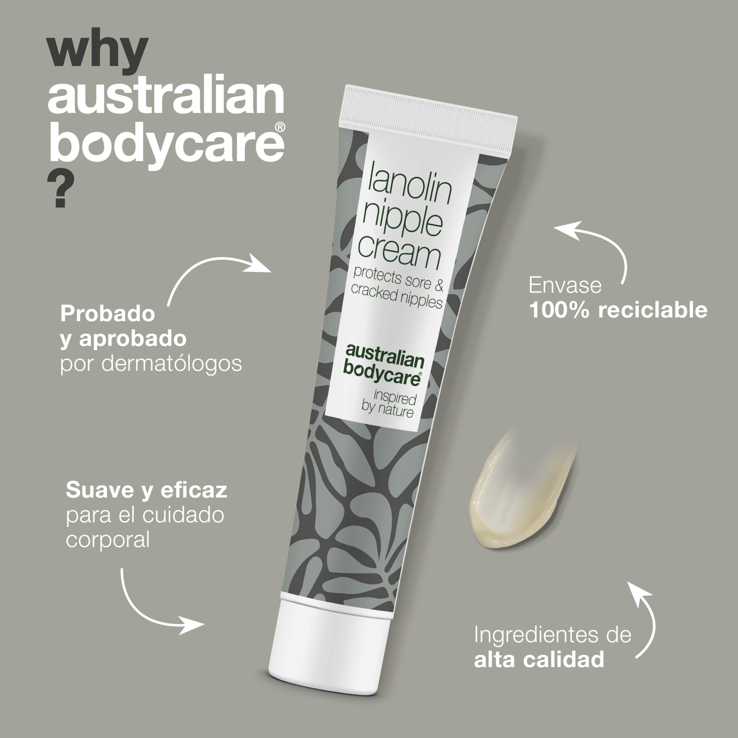Crema para pezones con lanolina – Cuidado natural para pezones secos, agrietados y doloridos – Hidratación profunda