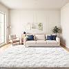 Rugs Living Room, Large Area Carpet Fluffy Washable Soft Shaggy Anti Slip Modern Decor Mat for Bedroom Kids Nursery Room, Cream, 240x340 cm