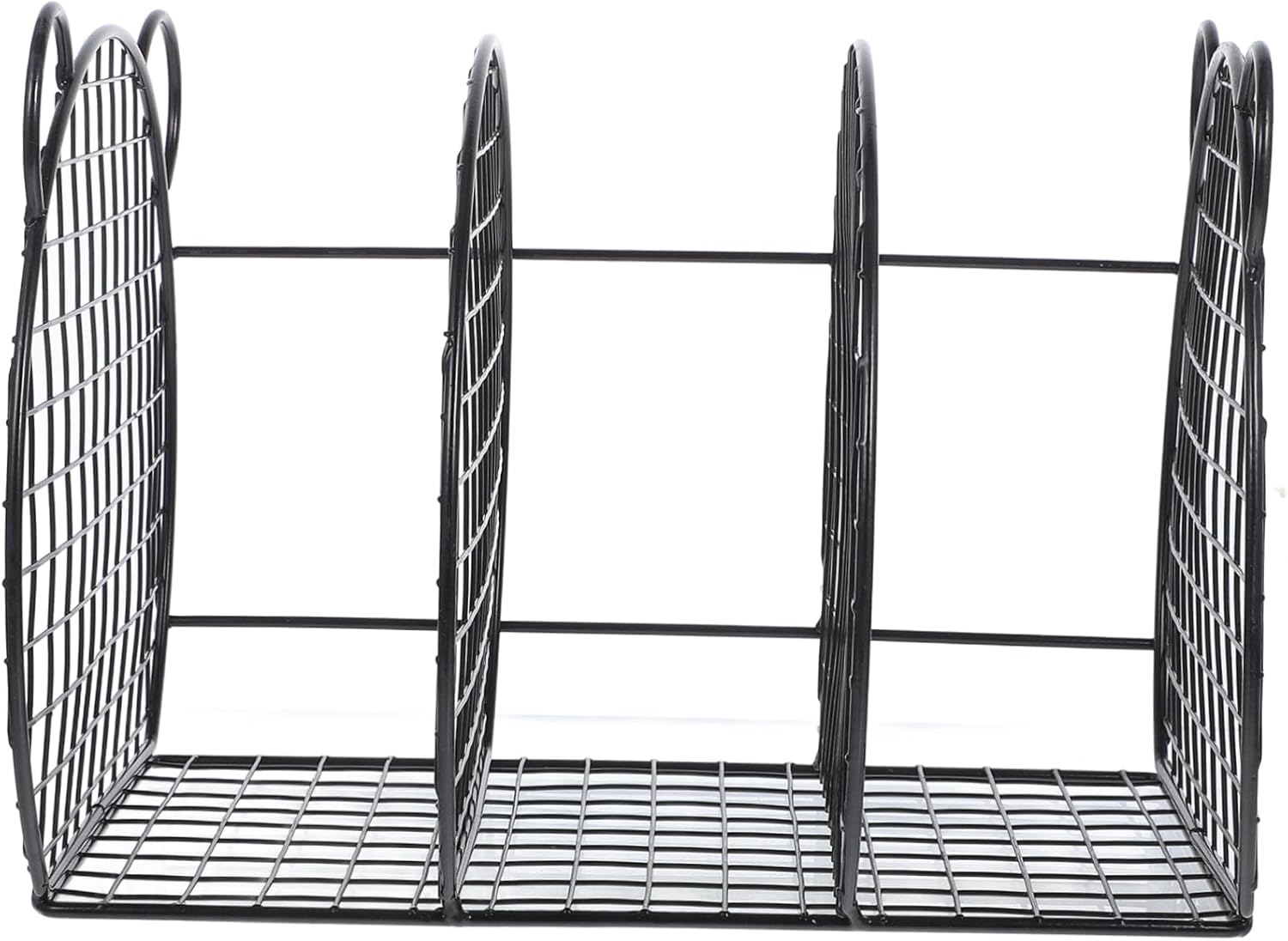 ARTIBETTER Desktop Book Organizer Metal Storage Rack for Efficient File Sorting and Desk Organization Stylish Divided Storage for Home Office and Classroom Use