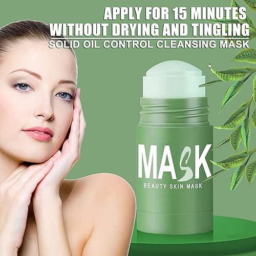 Miniatura 4 de IEXUX Reetata - Máscara de té verde, 4 unidades, máscara de limpieza profunda de té verde Reetata, barra de máscara de té verde Reetata, máscara de