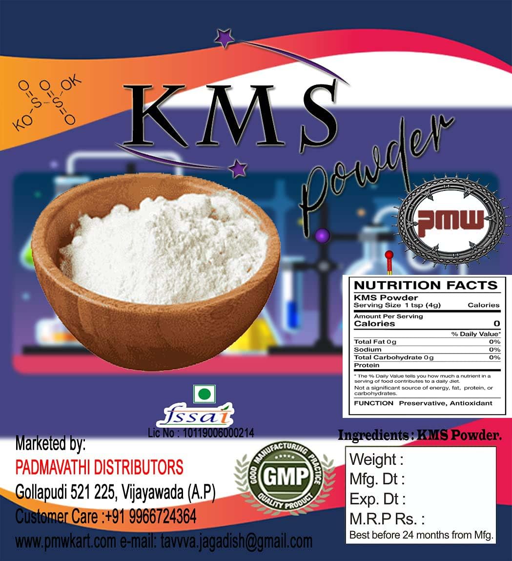 Pmw - Potassium Metabisulfite - Jar Pack - Kms Powder - Potassium Pyrosulfite - K2S2O5 - Food Grade - 100 Grams