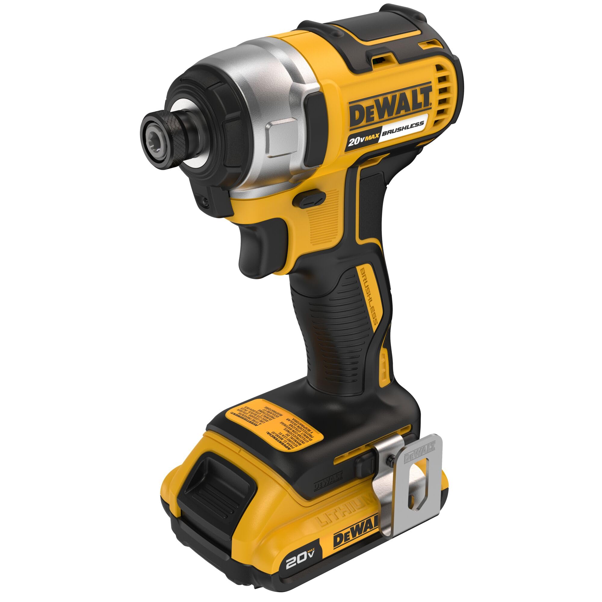 DEWALT Atornillador de impacto 20V MAX, 1/4 de pulgada, batería y cargador incluidos (DCF787D1)