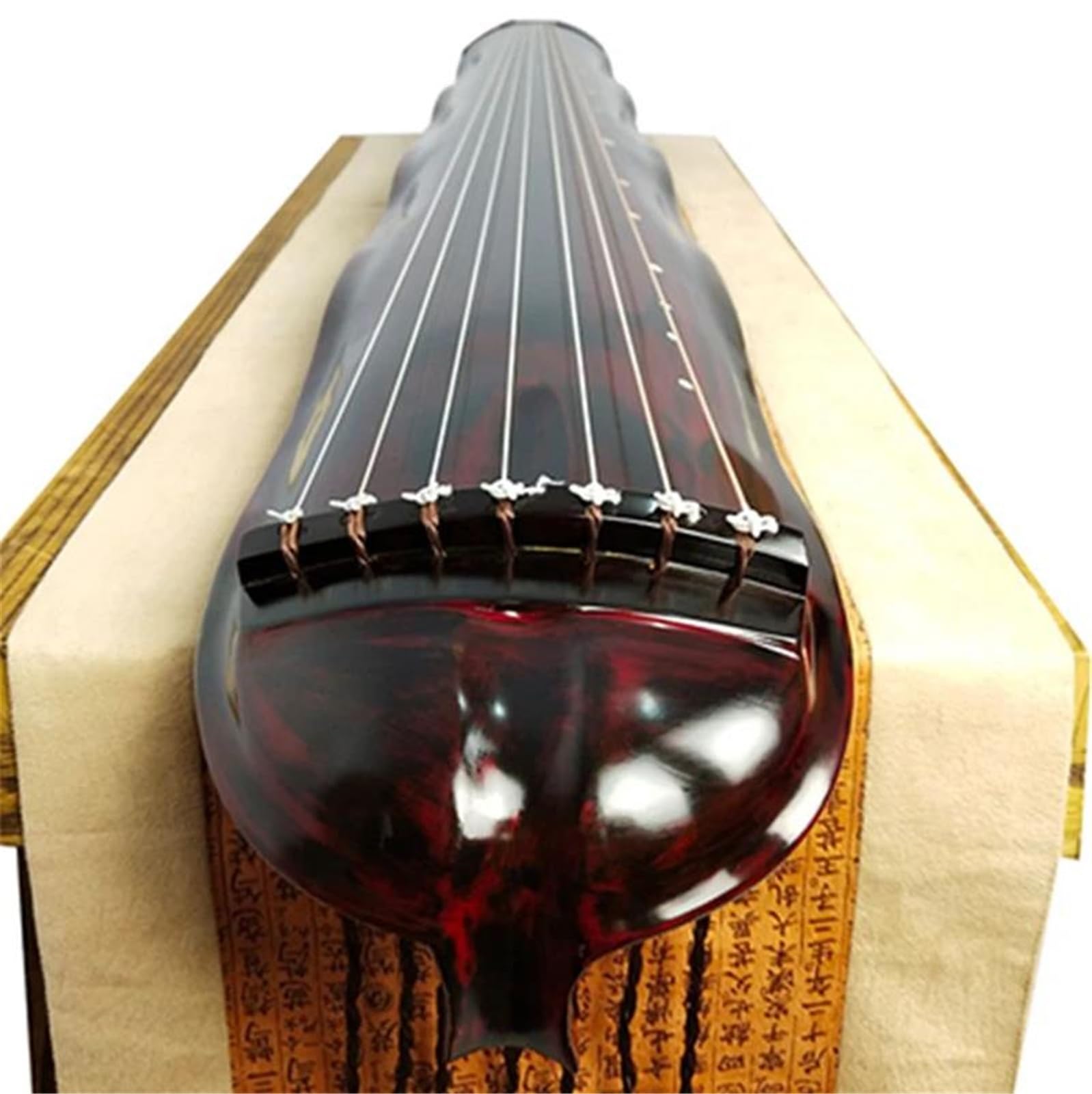 Profesjonalny guqin Guqin Stary Dom Belka Jodła Liść Bananowca Cynober 7 Strun Cytra Profesjonalny Chiński Instrument Muzyczny